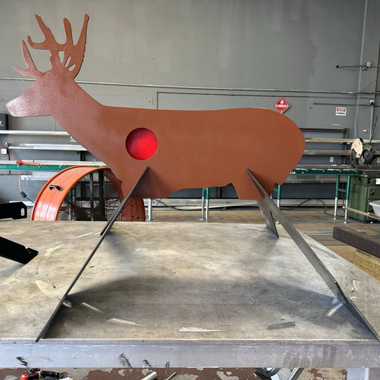 3/8" AR500 steel interactive Deer Target